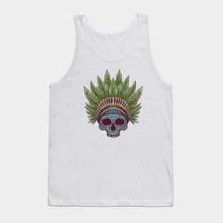 Skull leaf indian Tank Top